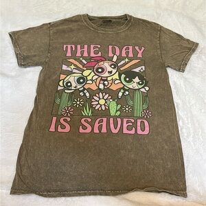 Power Puff Girls Distressed Graphic Tee